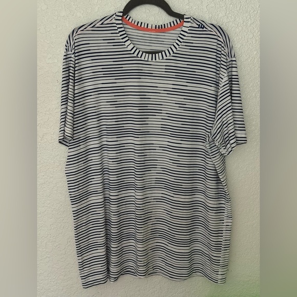 lululemon athletica Other - Lululemon Mens Blue & White striped crewneck shirt